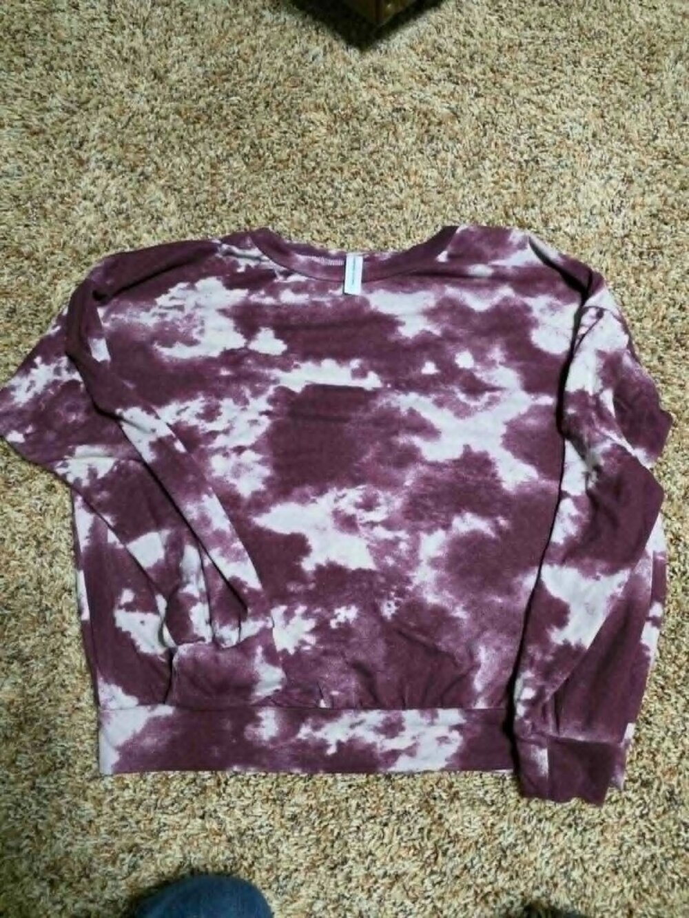 Tie Dye Jogger Set Deep Plum in color
